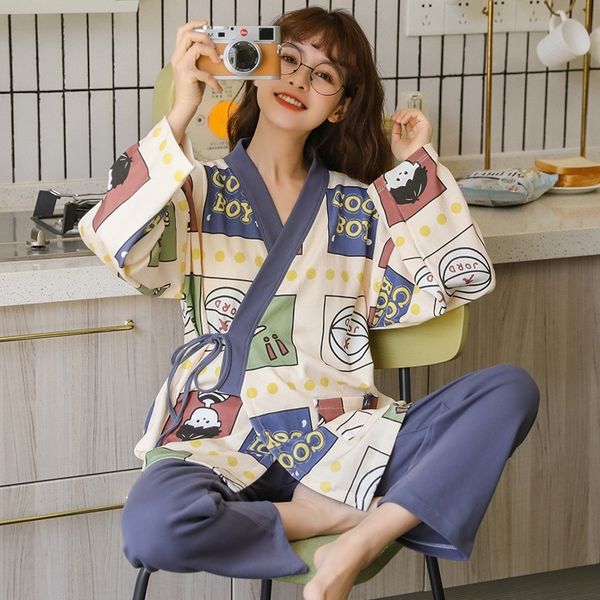 atuendo autumn japanese kimono pajama set for women 100% cotton pjs satin atoff home sleepwear winter warm yukata silk nightwear 210320, Black;red
atuendo autumn japanese kimono pajama set for women 100% cotton pjs satin atoff home sleepwear winter warm yukata silk nightwear 210320, Black;red
