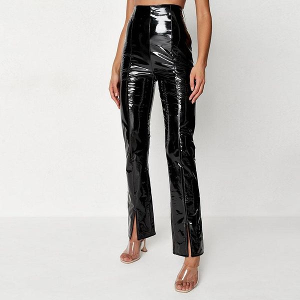 women's pants & capris women shiny pvc leather straight-leg office lady high waist faux patent split hem stretch trousers custom, Black;white
women's pants & capris women shiny pvc leather straight-leg office lady high waist faux patent split hem stretch trousers custom, Black;white