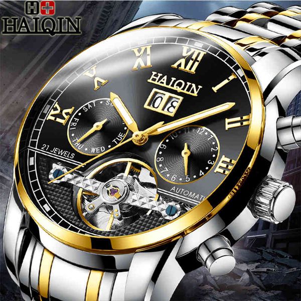 haiqin mannen horloge 2019 brand automatische mechanische bussiness militaire waterdicht fashion sport klok reloj hombre, Slivery;brown
haiqin mannen horloge 2019 brand automatische mechanische bussiness militaire waterdicht fashion sport klok reloj hombre, Slivery;brown
