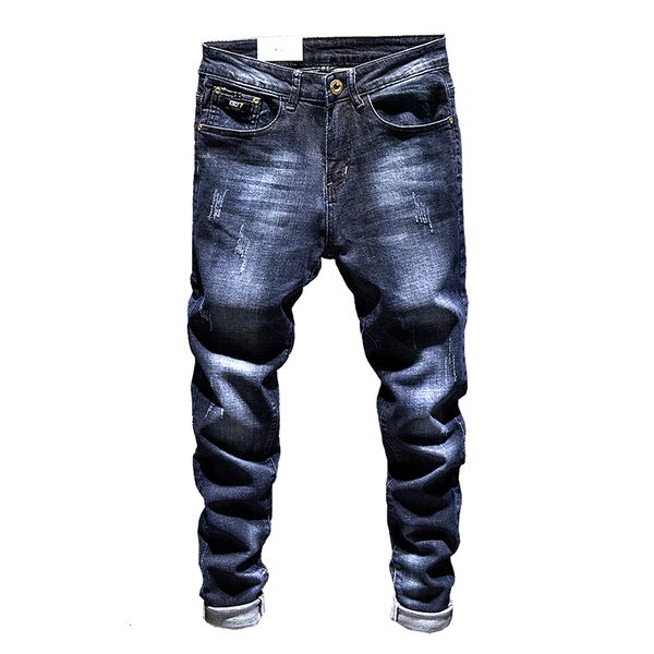 jeans designer fashion men stoashed strech denim skinny biker scratched pants long trousers high quality, Blue
jeans designer fashion men stoashed strech denim skinny biker scratched pants long trousers high quality, Blue