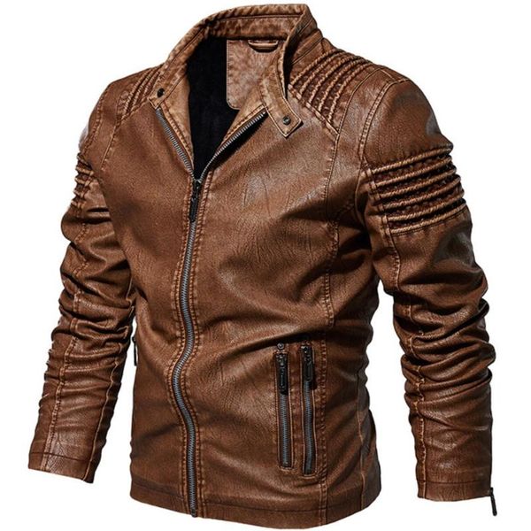leather jacket men motorcycle men's thin warm coat pleated shoulder male autumn pu stand collar biker fur & faux, Black
leather jacket men motorcycle men's thin warm coat pleated shoulder male autumn pu stand collar biker fur & faux, Black