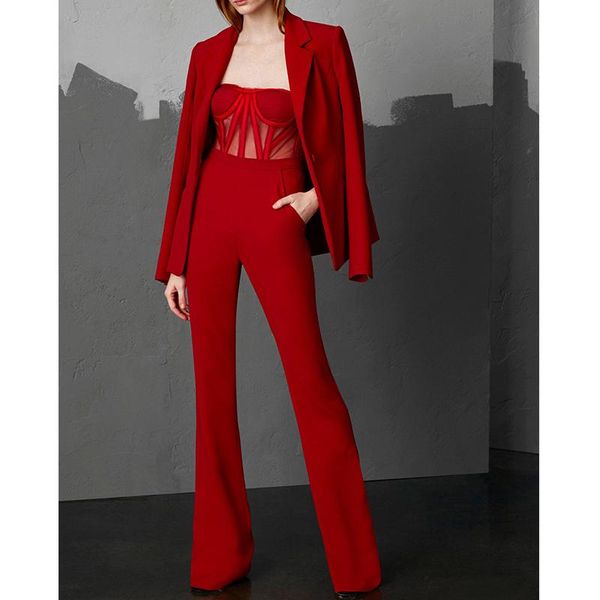women's two piece pants fashion fall wide leg runway red lady pant set long sleeve women suit with spaghetti strap jumpsuits, White
women's two piece pants fashion fall wide leg runway red lady pant set long sleeve women suit with spaghetti strap jumpsuits, White
