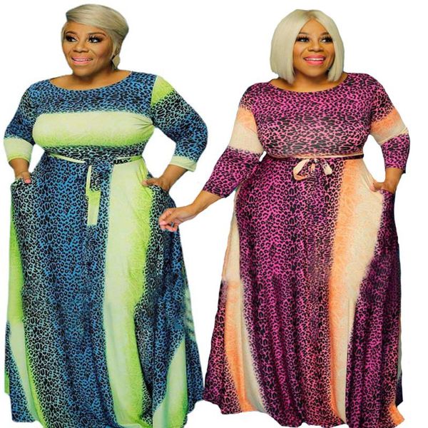 plus size dresses elegant women clothing 4xl loose pocket leopard print waistband color matching swing maxi dress wholesale drop, Black
plus size dresses elegant women clothing 4xl loose pocket leopard print waistband color matching swing maxi dress wholesale drop, Black