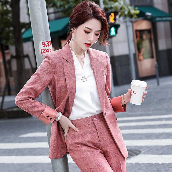 professional suit two-piece slim trousers feminine autumn women's plaid jacket office 210527, White
professional suit two-piece slim trousers feminine autumn women's plaid jacket office 210527, White