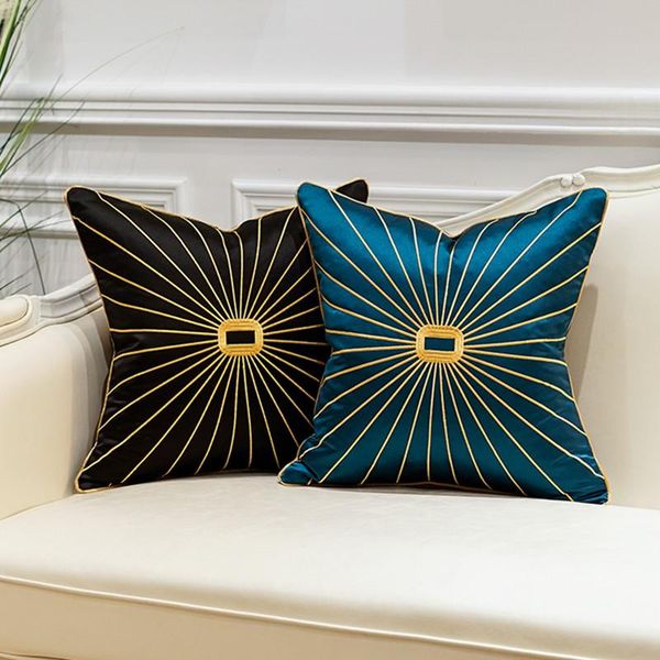 pillow case luxury embroidery cushion covers blue black gold line throw cases for couch sofa bedroom living room decoration
pillow case luxury embroidery cushion covers blue black gold line throw cases for couch sofa bedroom living room decoration