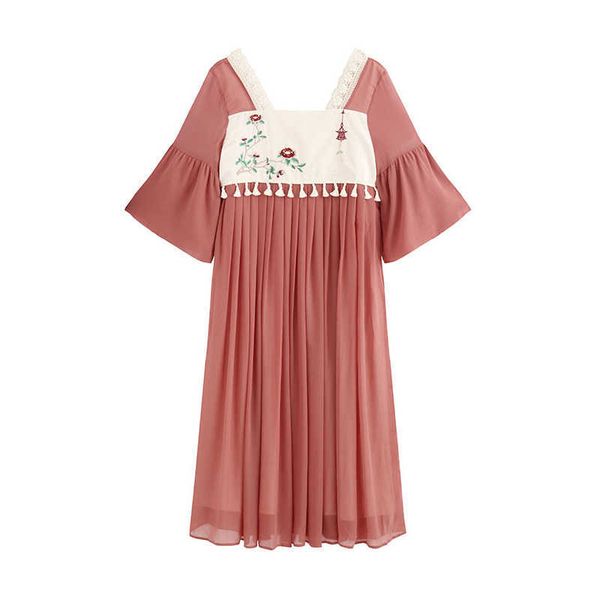 perhaps u vintage pink floral embroidery square collar flare half sleeve tassel pleated a-line midi dress women summer d2425 210529, Black;gray
perhaps u vintage pink floral embroidery square collar flare half sleeve tassel pleated a-line midi dress women summer d2425 210529, Black;gray