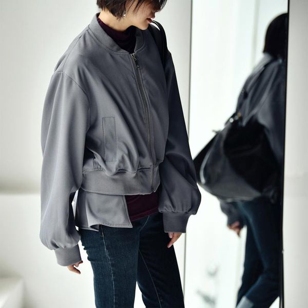 women's jackets micoco w3301c korean version of fashion personality irregular design loose leisure stand collar short coat, Black;brown
women's jackets micoco w3301c korean version of fashion personality irregular design loose leisure stand collar short coat, Black;brown