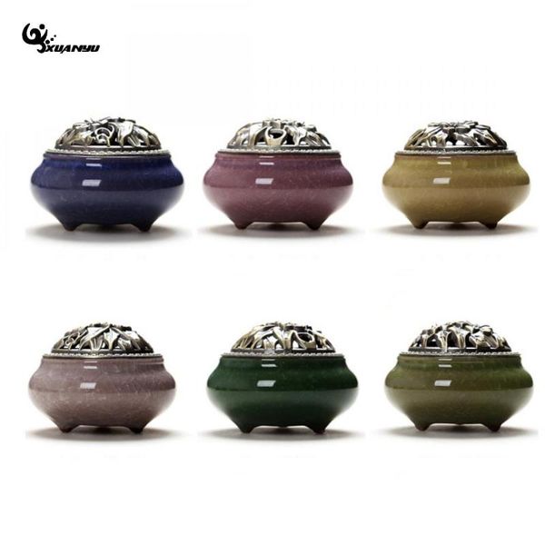 fragrance lamps ceramic incense burner with copper cover ice crack antique censer crafts chinese ceramics colorful home decor
fragrance lamps ceramic incense burner with copper cover ice crack antique censer crafts chinese ceramics colorful home decor