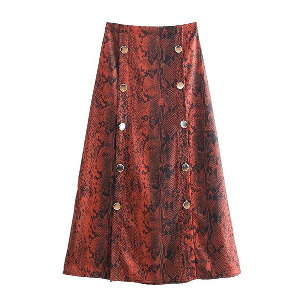 skirts women vintage double breasted snake skin printing a line skirt faldas mujer ladies elastic waist casual chic long qun206, Black
skirts women vintage double breasted snake skin printing a line skirt faldas mujer ladies elastic waist casual chic long qun206, Black
