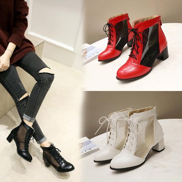 boots summer women ankle botas breathable mesh ladies booties spring and autumn round head women's black white 8
boots summer women ankle botas breathable mesh ladies booties spring and autumn round head women's black white 8