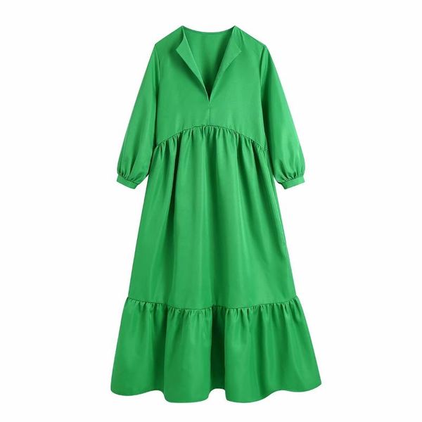 casual dresses autumn women v neck pleat ruffles green midi dress femme three quarter sleeve chic slim kimono vestido, Black;gray
casual dresses autumn women v neck pleat ruffles green midi dress femme three quarter sleeve chic slim kimono vestido, Black;gray