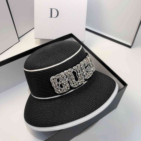 new simple and versatile black and white straw hat fashion drill inverted triangle sun hat summer travel sun hat, Black;white
new simple and versatile black and white straw hat fashion drill inverted triangle sun hat summer travel sun hat, Black;white