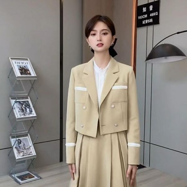 women's suits & blazers net celebrity autumn two-piece elegant suit skirt solid color + long-sleeved set, White;black
women's suits & blazers net celebrity autumn two-piece elegant suit skirt solid color + long-sleeved set, White;black