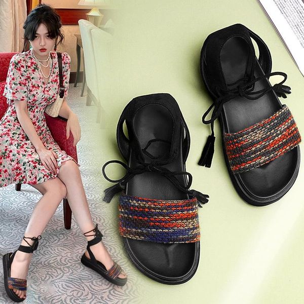 sandals women's shoes summer sponge cake thick-soled fashion all-match ins lace casual, Black
sandals women's shoes summer sponge cake thick-soled fashion all-match ins lace casual, Black