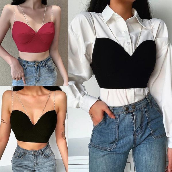women's tanks & camis vintage crystal sling black women fashion spaghetti strap v neck hollow out slim zip crop tank clubwear, White
women's tanks & camis vintage crystal sling black women fashion spaghetti strap v neck hollow out slim zip crop tank clubwear, White