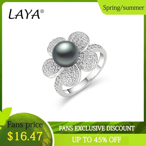 cluster rings laya 925 sterling silver fashion zircon black shell pearl ring for women's wedding birthday party flower jewelry, Golden;silver
cluster rings laya 925 sterling silver fashion zircon black shell pearl ring for women's wedding birthday party flower jewelry, Golden;silver