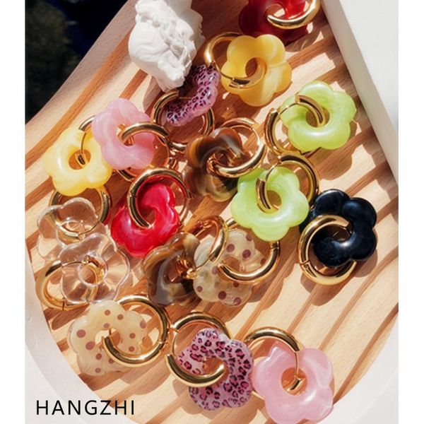 hoop & huggie hangzhi acrylic resin color flower gold stainless steel circle earrings fashion party jewelry for women lady 2021, Golden;silver
hoop & huggie hangzhi acrylic resin color flower gold stainless steel circle earrings fashion party jewelry for women lady 2021, Golden;silver
