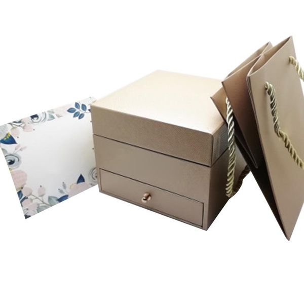 everlasting flower storage box women jewelry earrings gifts with bag hee889 gift wrap