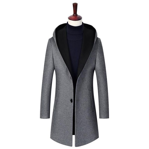 men's wool & blends autumn winter hooded thin solid slim fit woolen blend coat male mid-long windbreaker cotton warm jacket overcoat s-, Black
men's wool & blends autumn winter hooded thin solid slim fit woolen blend coat male mid-long windbreaker cotton warm jacket overcoat s-, Black