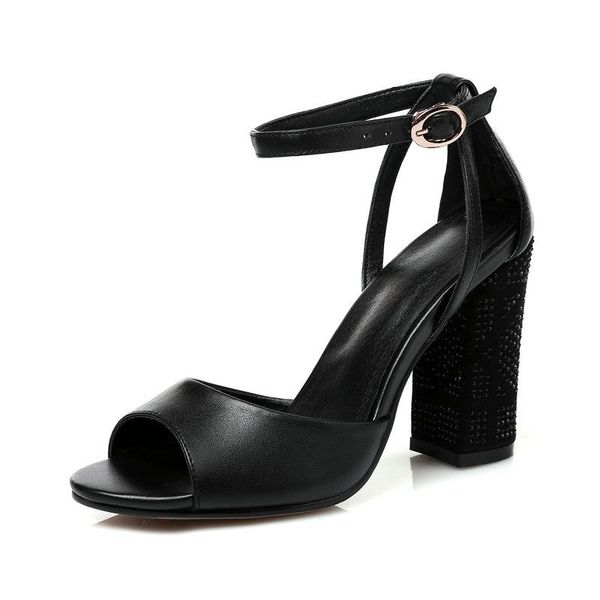 black genuine leather women sandals square high heels summer shoes woman ankle strap size 33-43
black genuine leather women sandals square high heels summer shoes woman ankle strap size 33-43