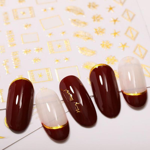 summer design gold 3d nail sticker multi-size strip geometric lines/star/moon decals art transfer stickers decoration1, Black
summer design gold 3d nail sticker multi-size strip geometric lines/star/moon decals art transfer stickers decoration1, Black