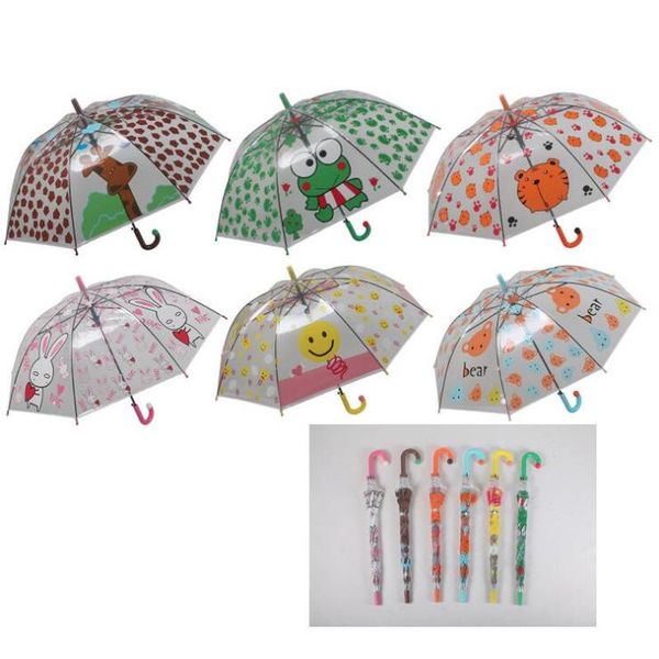 umbrellas children's long curve handle transparent rain umbrella for kids cartoon animals style girl boy clear parasol ys116
umbrellas children's long curve handle transparent rain umbrella for kids cartoon animals style girl boy clear parasol ys116