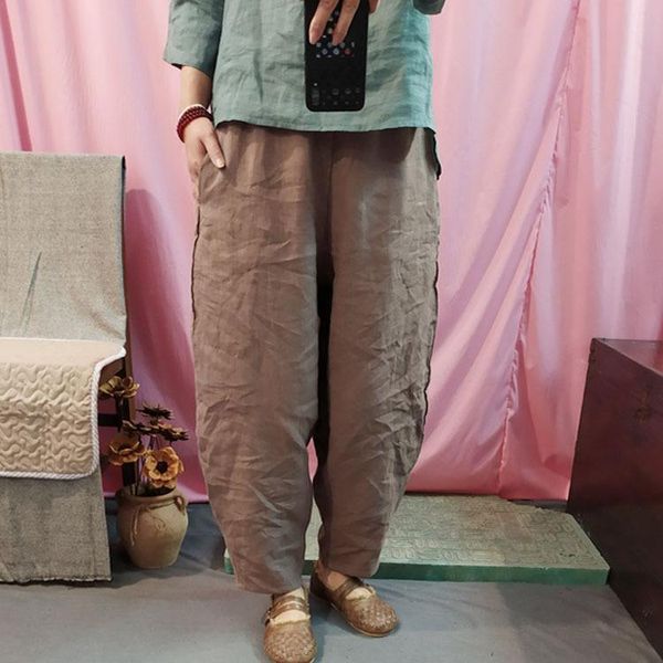 women's pants & capris women ramie elastic waist loose ladies vintage solid color harem trousers female 2021 retro, Black;white
women's pants & capris women ramie elastic waist loose ladies vintage solid color harem trousers female 2021 retro, Black;white