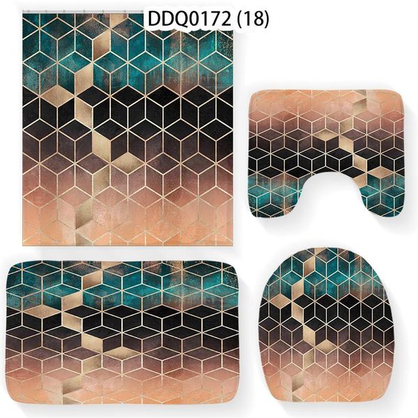 geometric bathroom 4-piece decorative shower curtain + non-slip carpet toilet cover mat bath mats
geometric bathroom 4-piece decorative shower curtain + non-slip carpet toilet cover mat bath mats