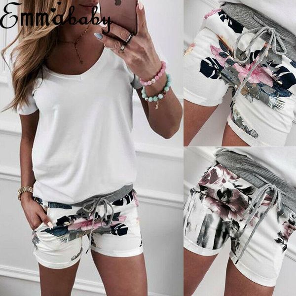 women's shorts women casual high waist short beach party floral print girls, White;black
women's shorts women casual high waist short beach party floral print girls, White;black