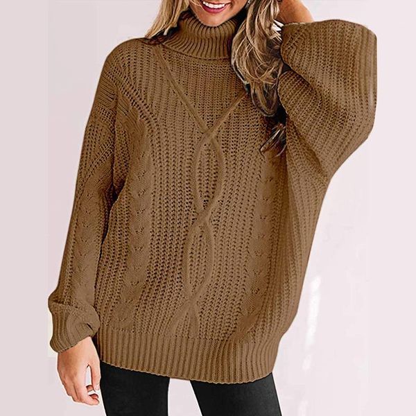 autumn winter sweater women's long sleeve turtleneck coarse linen knitted sweaters oversized pullover women clothing, White;black
autumn winter sweater women's long sleeve turtleneck coarse linen knitted sweaters oversized pullover women clothing, White;black