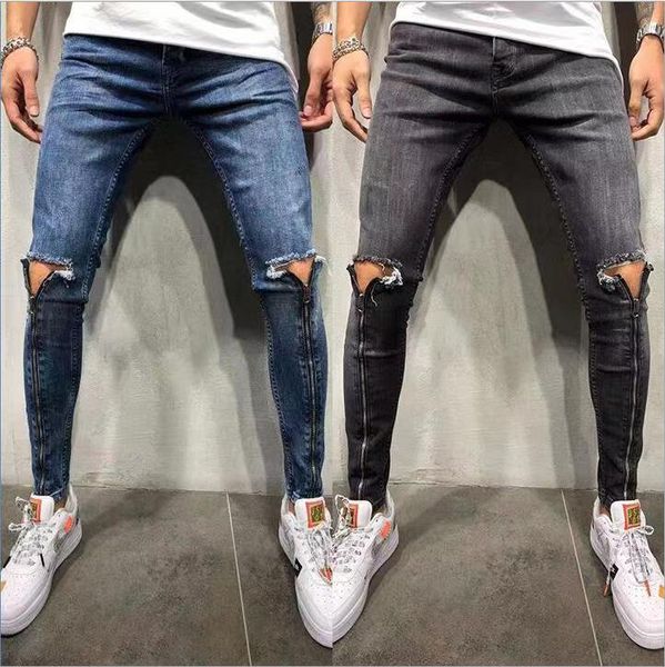 new broken hole in europe and america men's jeans fjn058 long zippered trousers men jean nice gift give you, Blue
new broken hole in europe and america men's jeans fjn058 long zippered trousers men jean nice gift give you, Blue