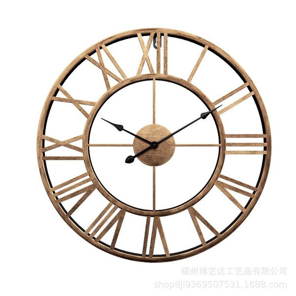 european-style -selling retro roman clocks simple living room silent clock creative decoration wrought iron 3d wall
european-style -selling retro roman clocks simple living room silent clock creative decoration wrought iron 3d wall