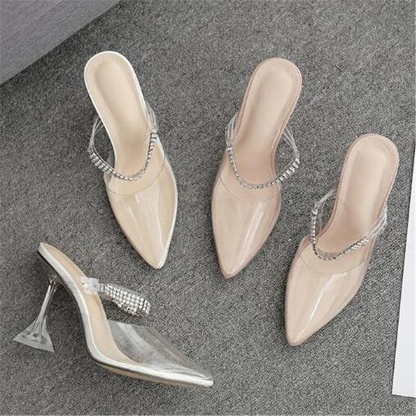 women sandals pvc sequined cloth slip on 9cm thin heels high pointed toe shallow rhinestones sandal shoes size 35-42, Black
women sandals pvc sequined cloth slip on 9cm thin heels high pointed toe shallow rhinestones sandal shoes size 35-42, Black