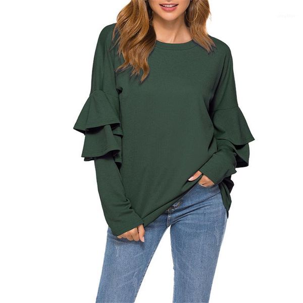 women's blouses & shirts 2021 green casual patchwork women and spring solid o-neck ruffles long sleeve blouse with 3 colors 1208, White
women's blouses & shirts 2021 green casual patchwork women and spring solid o-neck ruffles long sleeve blouse with 3 colors 1208, White