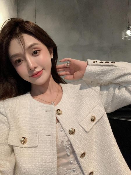 women's jackets checkered small fragrance coat spring and autumn korean sunscreen versatile long sleeved basic jacket, Black;brown
women's jackets checkered small fragrance coat spring and autumn korean sunscreen versatile long sleeved basic jacket, Black;brown