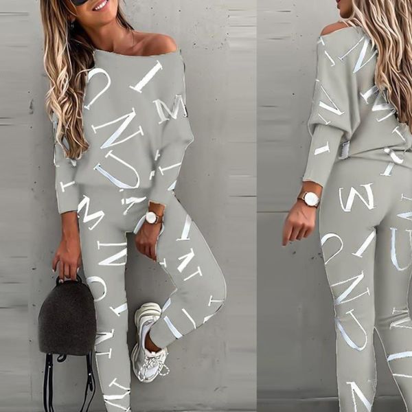 50% salesoutfit letters print womens tracksuits long sleeve spring blouse pants tracksuit for sports, Gray
50% salesoutfit letters print womens tracksuits long sleeve spring blouse pants tracksuit for sports, Gray