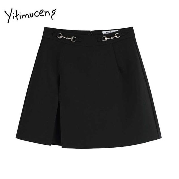 yitimuceng black mini skirt woman skirts slit leg fashion clothing high waist spring above knee solid casual streetwear 210601
yitimuceng black mini skirt woman skirts slit leg fashion clothing high waist spring above knee solid casual streetwear 210601