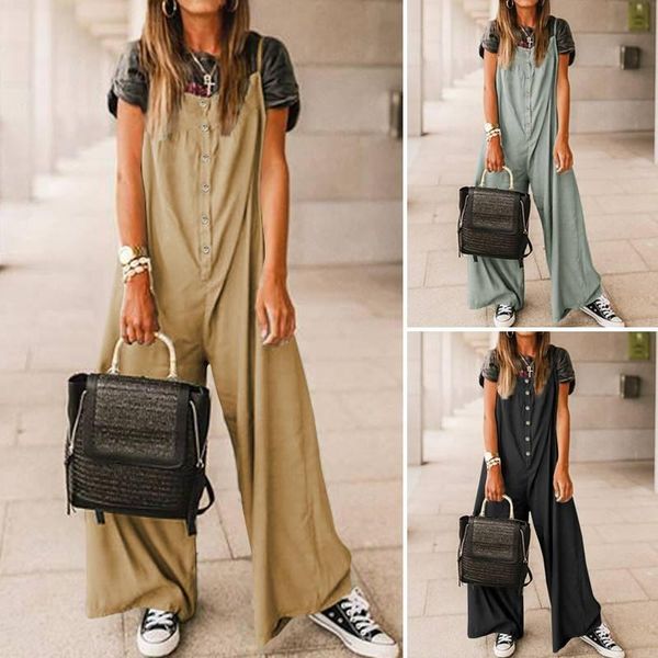 women's jumpsuits & rompers celmia fashion plus size summer casual solid sleeveless long playsuits loose buttons wide leg pants s-5xl 7, Black;white
women's jumpsuits & rompers celmia fashion plus size summer casual solid sleeveless long playsuits loose buttons wide leg pants s-5xl 7, Black;white