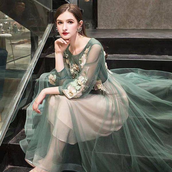 ethnic clothing green floral evening party dress temperament o-neck formal fairy a-line stage show elegant chorus xs-3xl, Red
ethnic clothing green floral evening party dress temperament o-neck formal fairy a-line stage show elegant chorus xs-3xl, Red