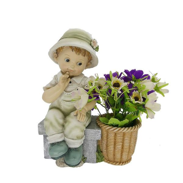 decorative objects & figurines character sculpture resin garden decoration girl's and boy's outdoor landscape with flowerpot
decorative objects & figurines character sculpture resin garden decoration girl's and boy's outdoor landscape with flowerpot