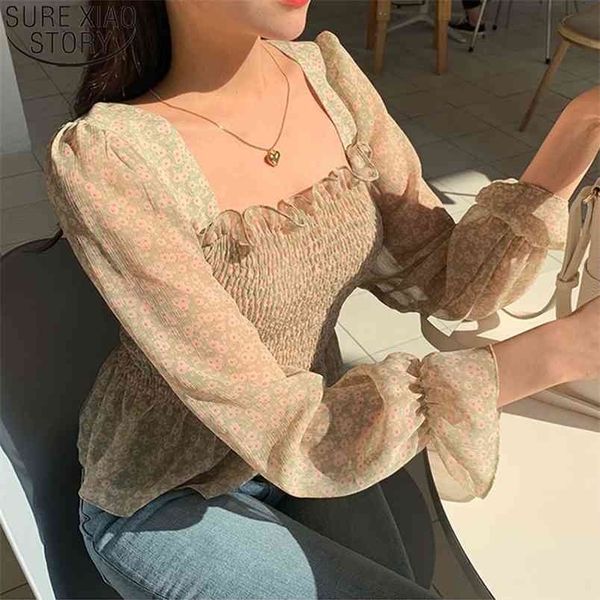 summer casual square collar long sleeve elastic shirt elegant floral printed chiffon blouses women sweet clothes 14470 210506, White
summer casual square collar long sleeve elastic shirt elegant floral printed chiffon blouses women sweet clothes 14470 210506, White
