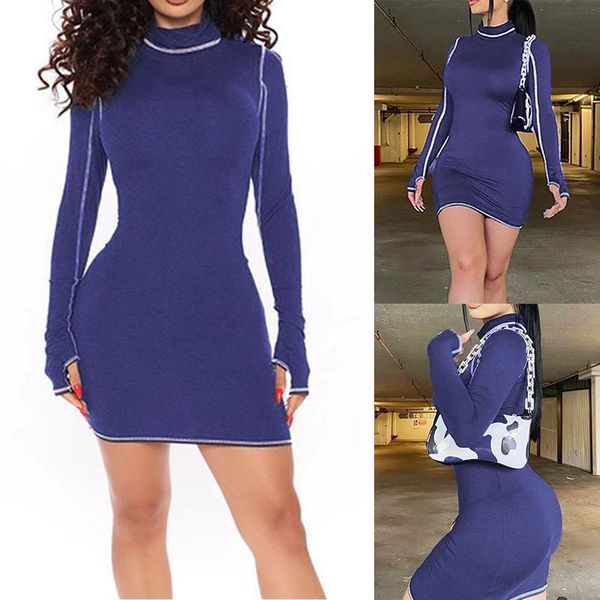 casual dresses autumn slim temperament anti-car line high-neck short skirt full-sleeve hip stretch mini dress, Black;gray
casual dresses autumn slim temperament anti-car line high-neck short skirt full-sleeve hip stretch mini dress, Black;gray