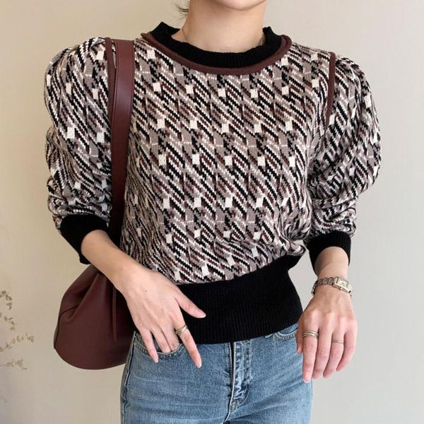 women's sweaters women's sweater south korea thousand bird jacquard design round neck waist show thin soft knitting sleeve, White;black
women's sweaters women's sweater south korea thousand bird jacquard design round neck waist show thin soft knitting sleeve, White;black
