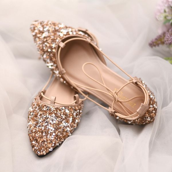 sandals spring pointed sequins flat bridal wedding solid color straps shallow mouth large size female party single shoes, Black
sandals spring pointed sequins flat bridal wedding solid color straps shallow mouth large size female party single shoes, Black