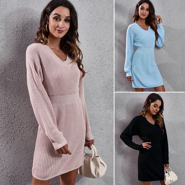 european american women's clothing casual dresses dropped shoulder matching long sleeve knitted sweater loose autumn winter clothing, Black;gray
european american women's clothing casual dresses dropped shoulder matching long sleeve knitted sweater loose autumn winter clothing, Black;gray