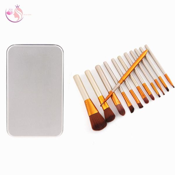 makeup brushes 12pcs/lot set tin box packaging eye shadow foundation powder eyeliner eyelash lip make up brush soft hair beauty
makeup brushes 12pcs/lot set tin box packaging eye shadow foundation powder eyeliner eyelash lip make up brush soft hair beauty