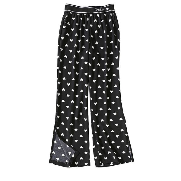 fashionable pants 2021 summer waist embroidery, Black;white
