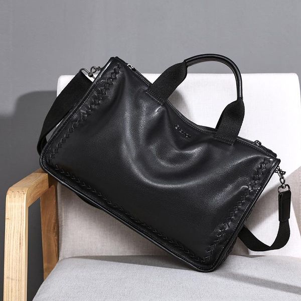 genuine leather men handbag knitting leisure man briefcase soft large capacity shoulder bag fashion messenger 45 briefcases
genuine leather men handbag knitting leisure man briefcase soft large capacity shoulder bag fashion messenger 45 briefcases