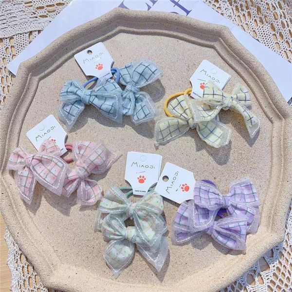 korea style cute simple girl hair ropes fabric lattice net yarn bow ties for children fashion accessories, Slivery;white
korea style cute simple girl hair ropes fabric lattice net yarn bow ties for children fashion accessories, Slivery;white