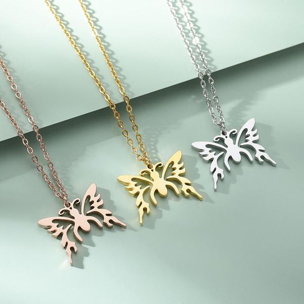 pendant necklaces vintage goth butterfly for women stainless steel gold butterflies necklace punk aesthetic jewelry bijoux femme, Silver
pendant necklaces vintage goth butterfly for women stainless steel gold butterflies necklace punk aesthetic jewelry bijoux femme, Silver